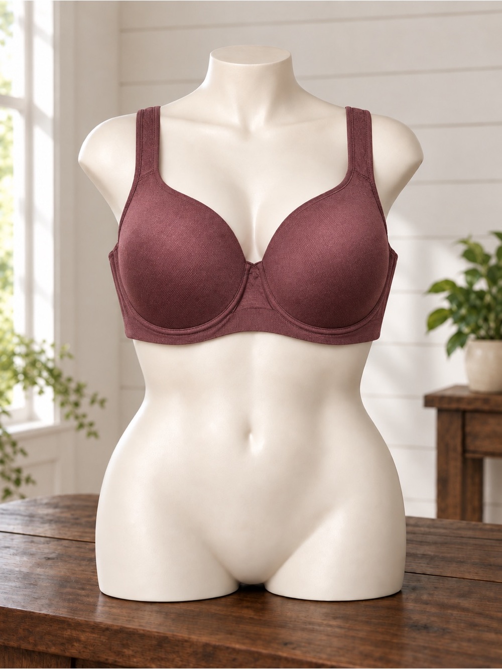 Danskin Burgundy Underwire Bra Size 42D